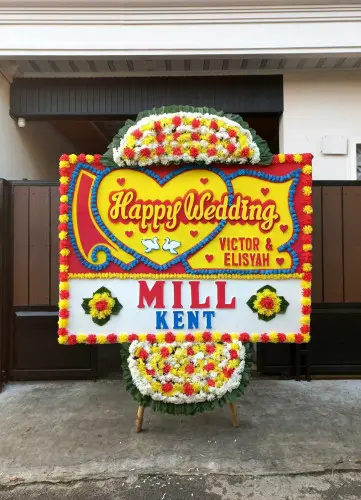 Papan Bunga Pernikahan kuripan